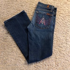 Girls 7 for all Mankind jeans, pink ‘a-pocket’